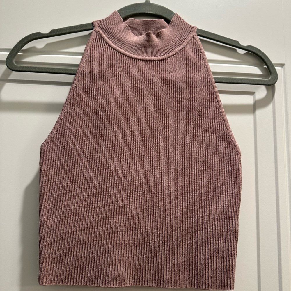 Aritzia sculpt knit high neck tank